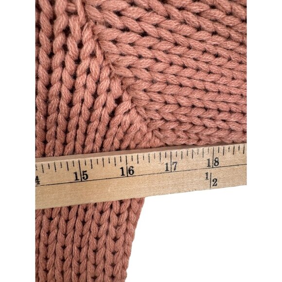 For Love And Lemons Knitz Crochet Sweater Dress chunky knit Dusty Pink Sz S - Picture 3 of 9